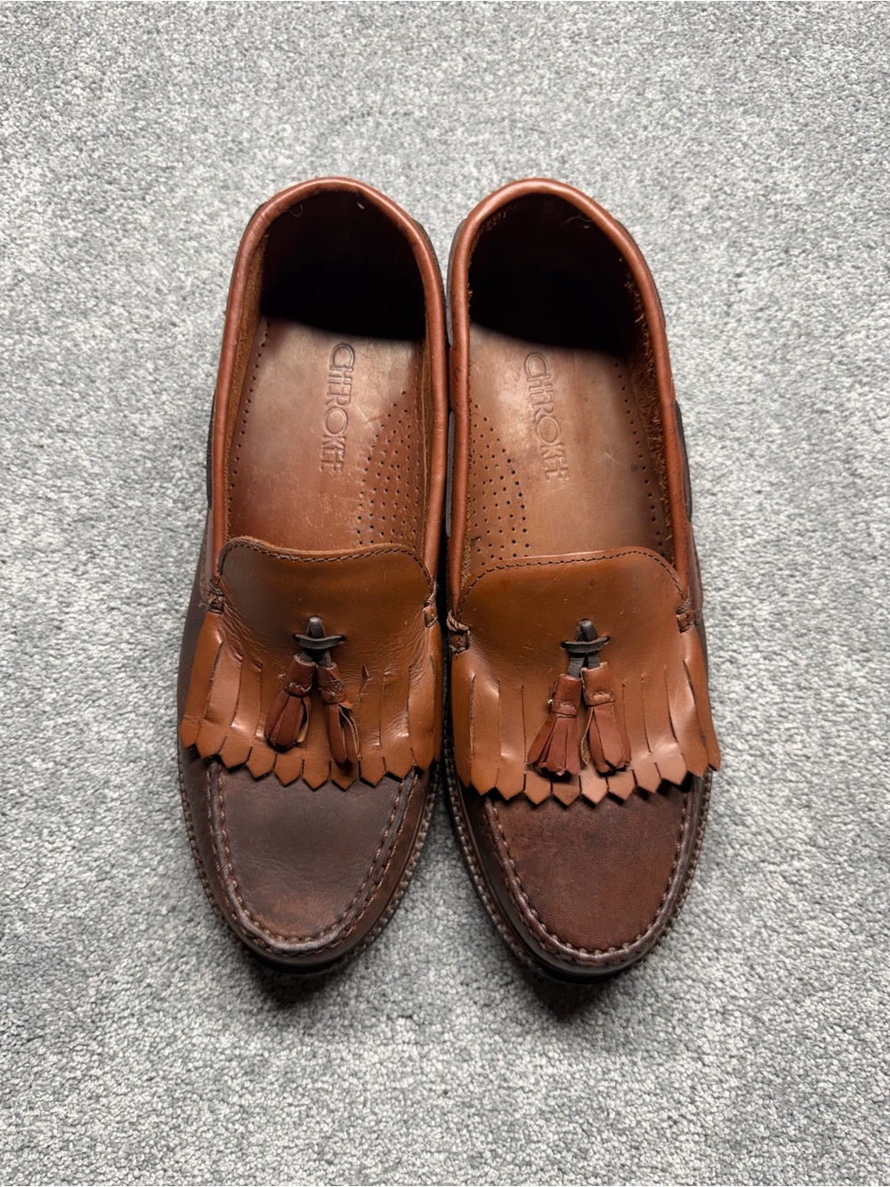 Brown Leather Cherokee loafers Men's size 10